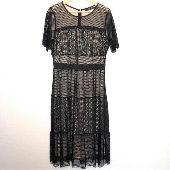 Hazel Black Lace Midi Dress - Picture 2 of 8